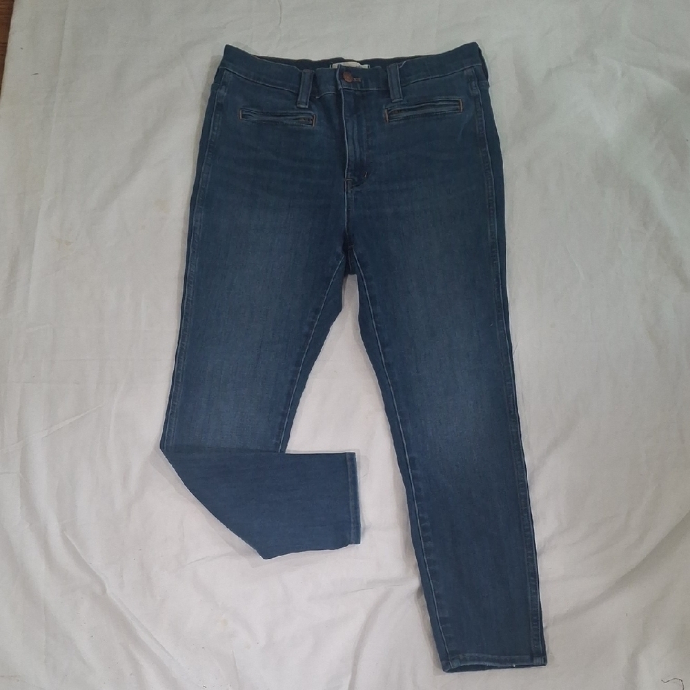 Madewell Women's Skinny Jeans in Dark Blue Size 28P